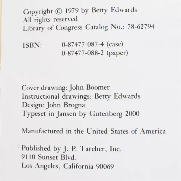 Drawing on the Right Side of the Brain Paperback Betty Edwards Art Instruction