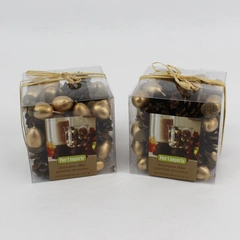 2 Pier 1 Imports Fall Acorn And Pine Cones Golden Decorative Bowl Or Vase Filler