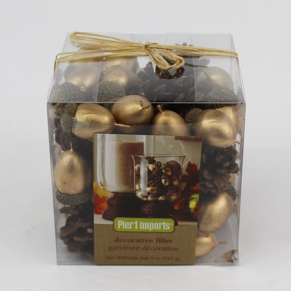 2 Pier 1 Imports Fall Acorn And Pine Cones Golden Decorative Bowl Or Vase Filler