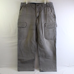 Duluth Trading Co Men's 38x32 Gray Distressed Fire Hose Cargo Workwear