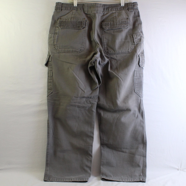 Duluth Trading Co Men's 38x32 Gray Distressed Fire Hose Cargo Workwear