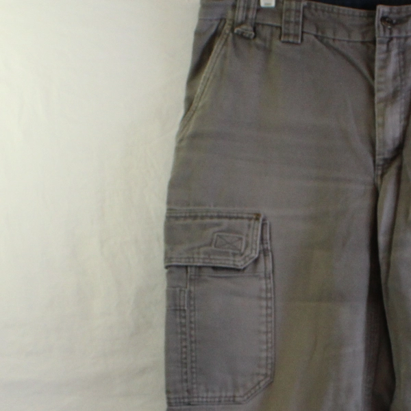 Duluth Trading Co Men's 38x32 Gray Distressed Fire Hose Cargo Workwear