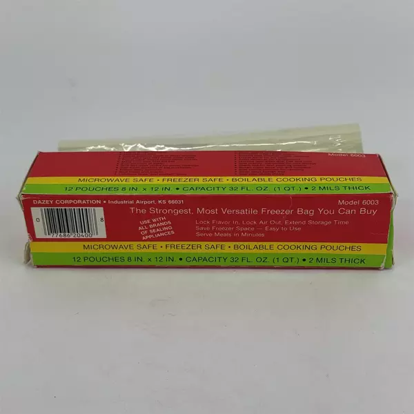 Lot of Dazey Seal A Meal Boilable Cooking Pouches 6001 and 6003