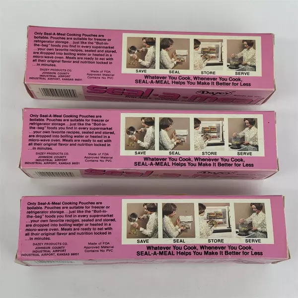 Lot of Dazey Seal A Meal Boilable Cooking Pouches 6001 and 6003
