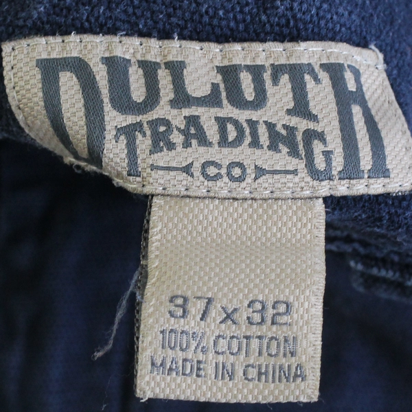 Duluth Trading Co Men's 37x32 Cargo Pants Dark Navy Heavyweight Canvas Workwear