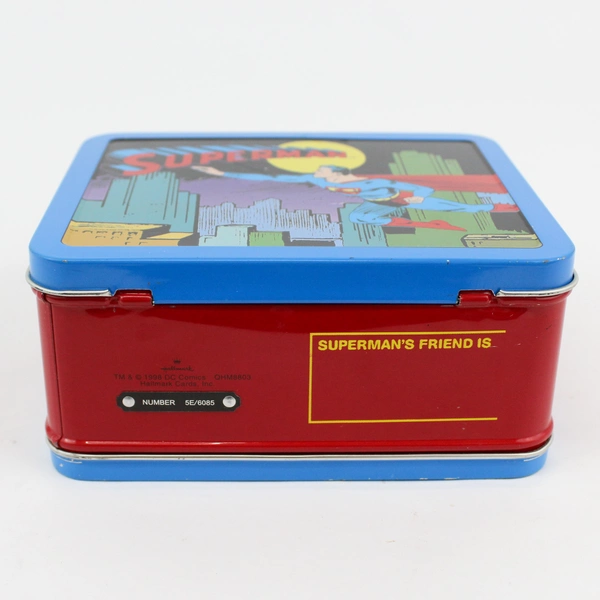 1998 DC Comics Hallmark Superman Metal Superhero Lunchbox Ltd Edition 5E/6085
