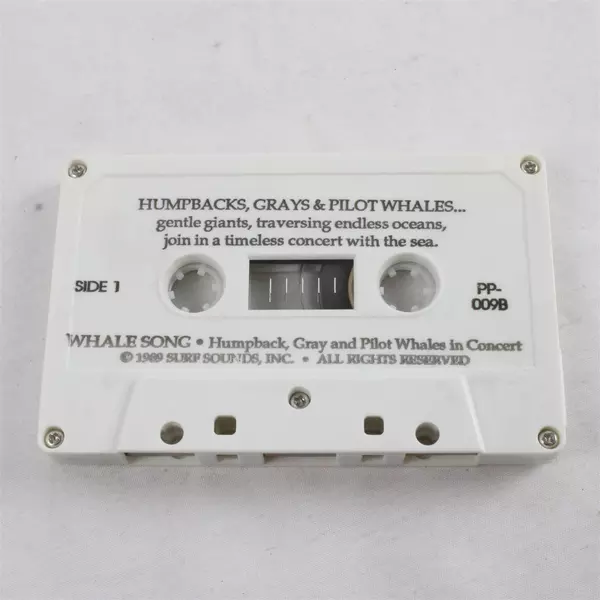 The Enchanting Sounds of Whale Song Cassette Humpback, Gray, & Pilot Whales
