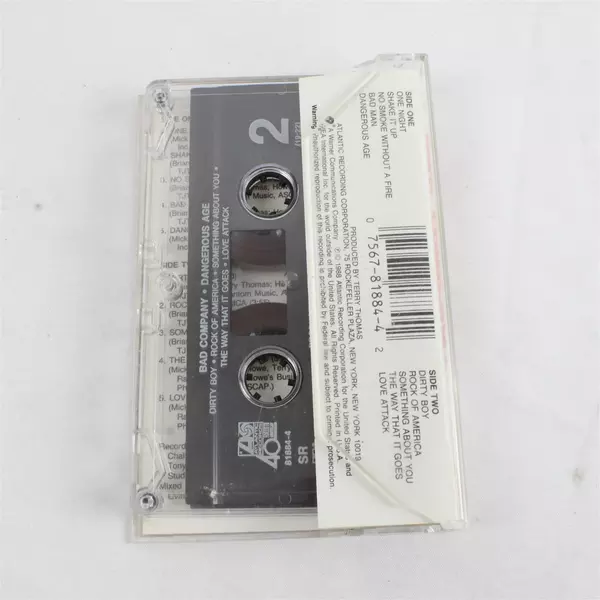 Bad Company Dangerous Age Cassette Tape 1988
