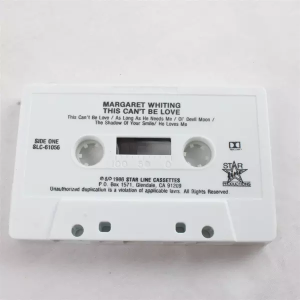 Star Line Cassettes Live Margaret Whiting 1986