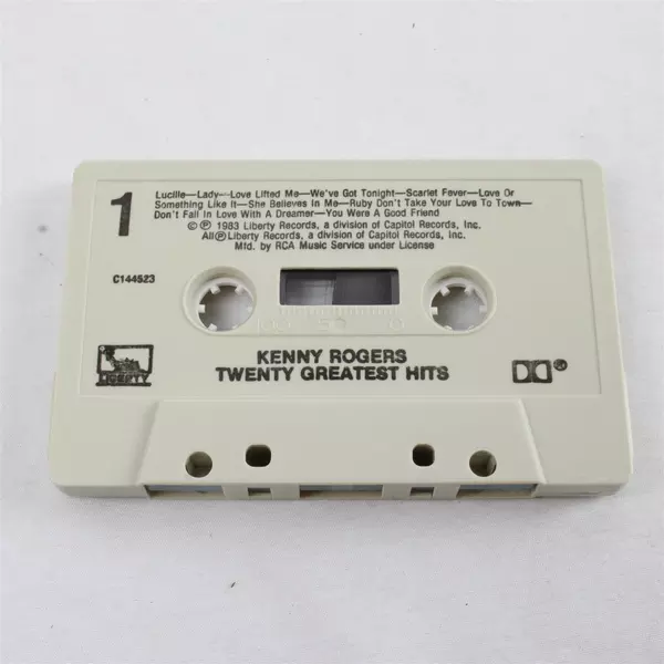 Kenny Rogers 20 Greatest Hits Cassette Tape 1983 Liberty Records RCA Music