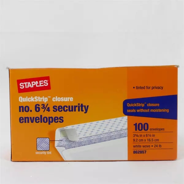 157 White Envelopes 6.75"x 3.75"