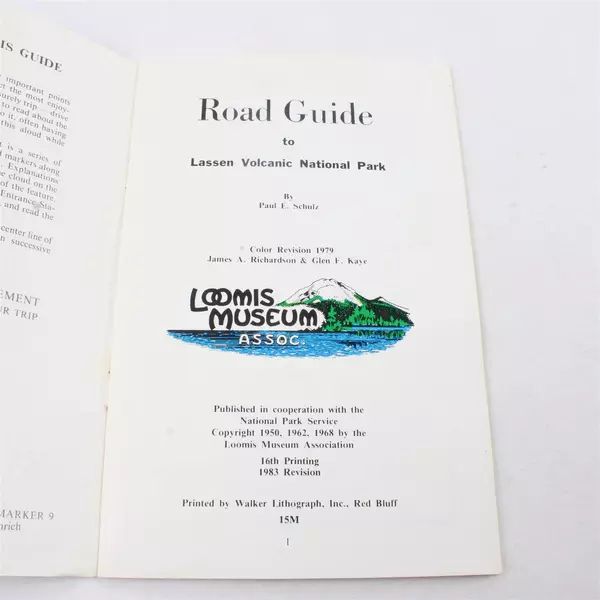 Road Guide Lassen Volcanic National Park 1979