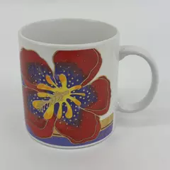 Laurel Burch Wild Hibiscus Coffee Mug Made In Japan Vintage 1990s