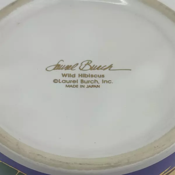 Laurel Burch Wild Hibiscus Coffee Mug Made In Japan Vintage 1990s