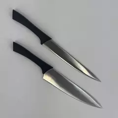Vestaware Black Plastic Handle Chef and Utility Kitchen Knives