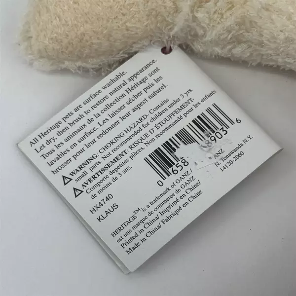 2001 Ganz Heritage Collection Klaus Santa Bear Plush 11" New With Tags