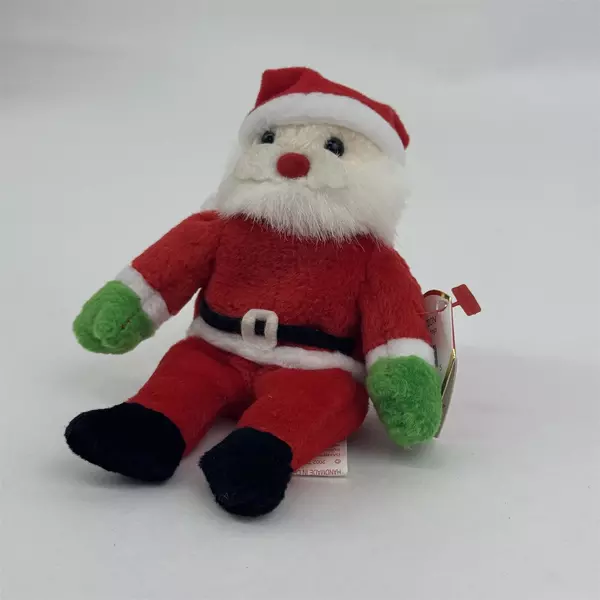 2002 Ty Jingle Beanies Santa Plush Christmas Ornament 5" Plush Retired