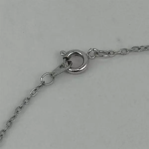 Faceted Teardrop Crystal Pendant Necklace With 22.5 Inch Silver Tone Chain