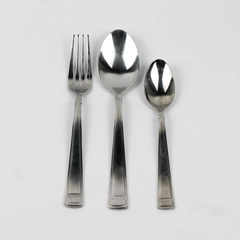 Lot of 3 Cambridge Silver Jenna Mirror Pattern Fork Serving Spoon Teaspoon SS