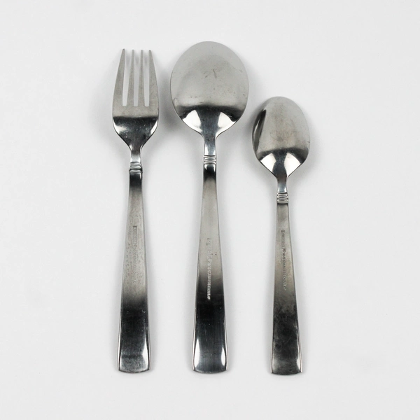 Lot of 3 Cambridge Silver Jenna Mirror Pattern Fork Serving Spoon Teaspoon SS