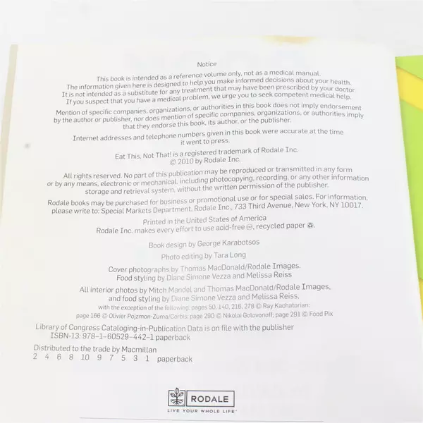 Cook This, Not That! Paperback by David Zinczenko 