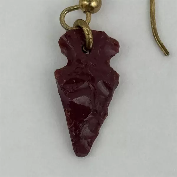 Red Garnet Arrowhead Drop Earrings