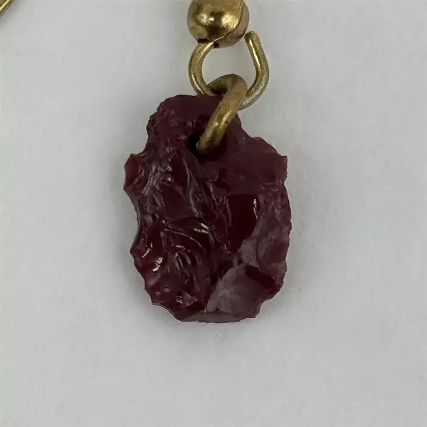 Red Garnet Arrowhead Drop Earrings