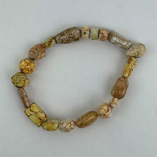 Natural Jasper Stone Beaded Gemstone Stretch Bracelet with Extra Beads