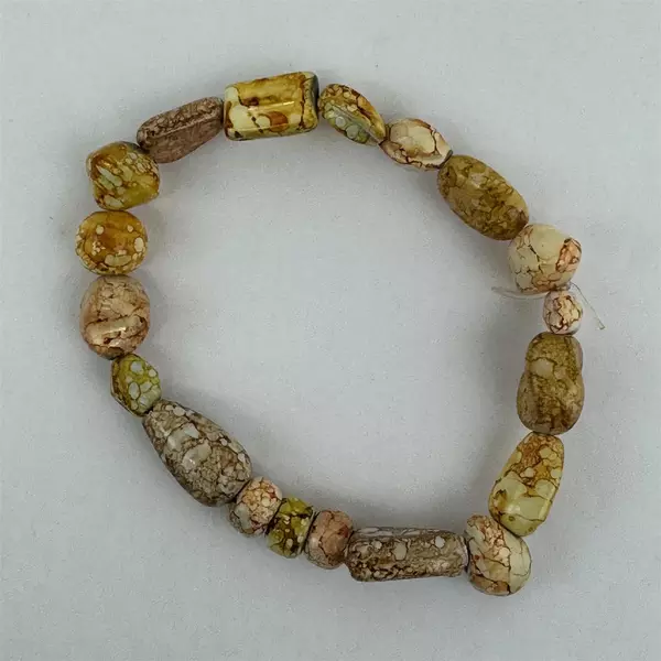 Natural Jasper Stone Beaded Gemstone Stretch Bracelet with Extra Beads