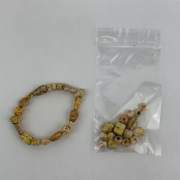 Natural Jasper Stone Beaded Gemstone Stretch Bracelet with Extra Beads