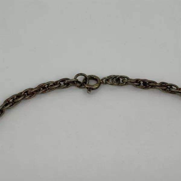 Handmade Copper Brass Turquoise Pendant Necklace 24 Inch