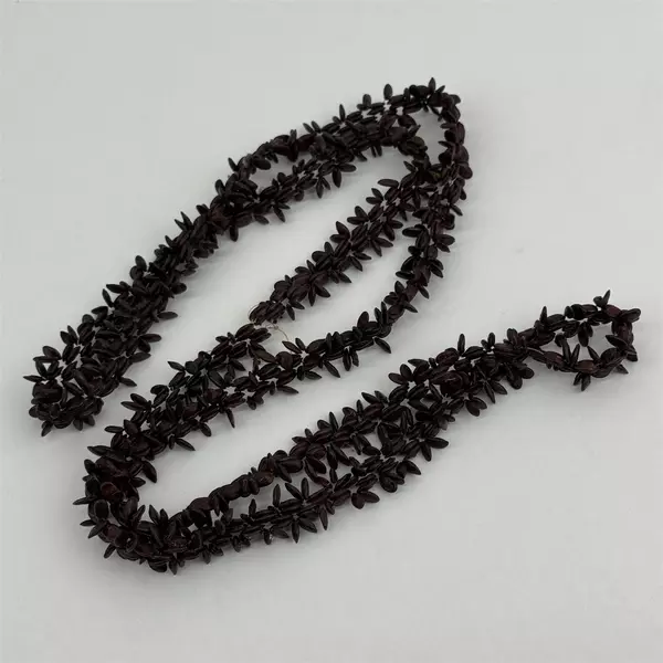 Hawaiian Brown Koa Seed Strand Necklace 51 Inch