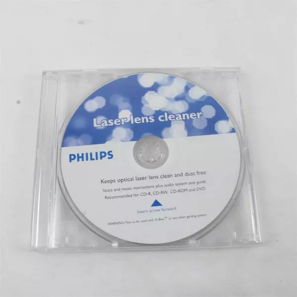 Philips Laser Lens Cleaner Disc for CD DVD Players with Brush