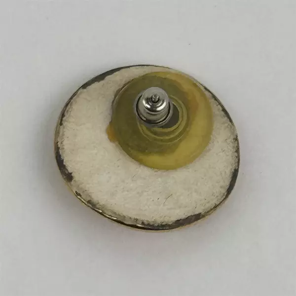 Handmade Round Pink Enamel And Ceramic Bee Stud Post Earrings