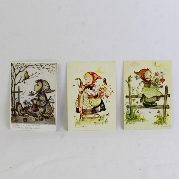 Lot of 7 Vintage M.I. Hummel Postcards Child Illustrations Unused