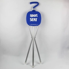 Unbranded Sport Seat Folding Seat and Walking Stick Blue Metal/Plastic Max 250lb