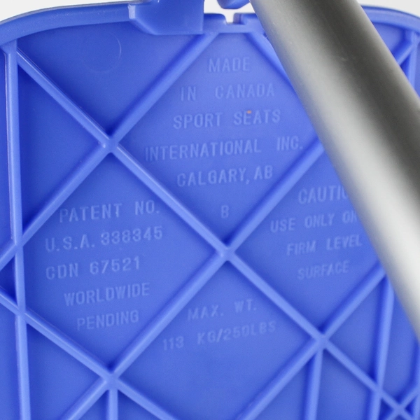 Unbranded Sport Seat Folding Seat and Walking Stick Blue Metal/Plastic Max 250lb