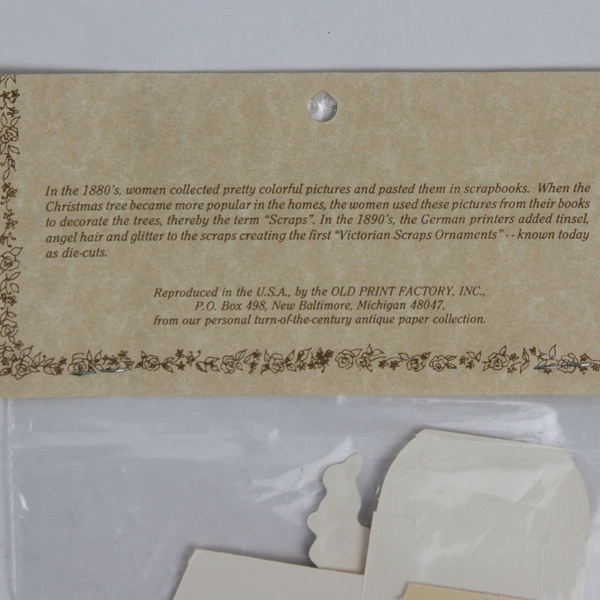 NIP Old Print Factory Victorian Candy Box Pansy Flower Design