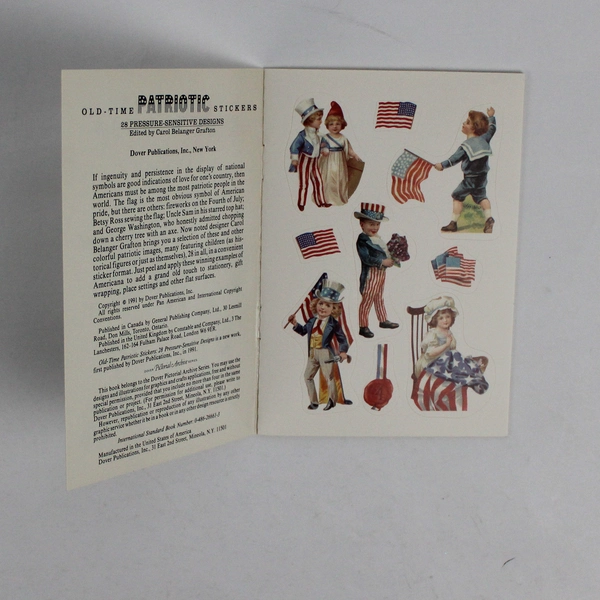 VTG 1991 Dover Old-Time Patriotic Stickers by Carol Belanger Grafton