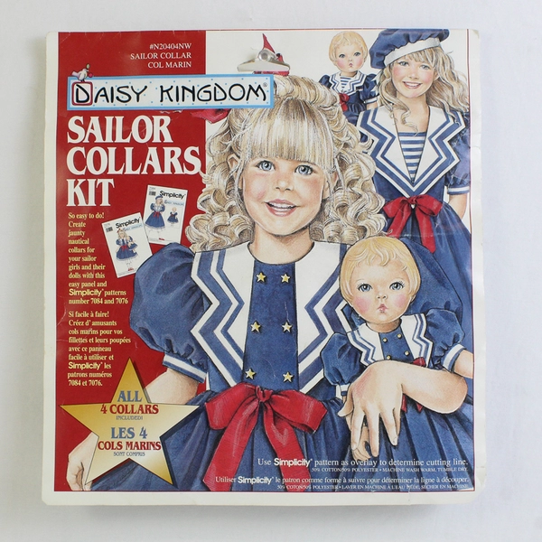 1996 Daisy Kingdom Sailor Collars for Dolls Fabric Kit Sewing