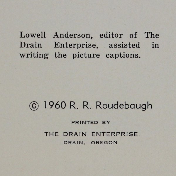Moving West on the Drain Covered Wagon R R Roudebaugh 1960 Day by Day 1959 Diary