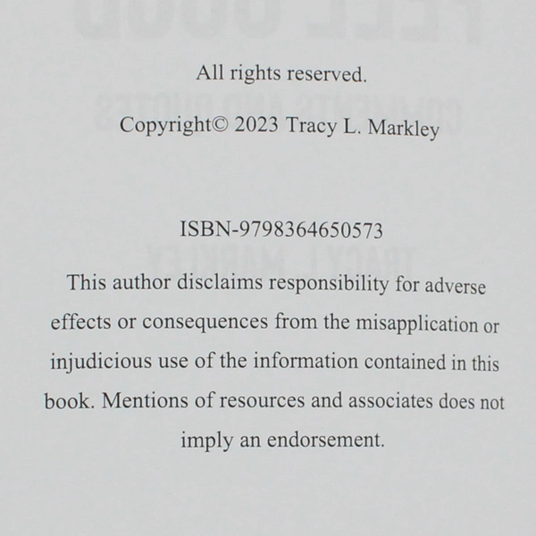 Random Feel Good Comments and Quotes by Tracy L Markley 2023 Paperback 