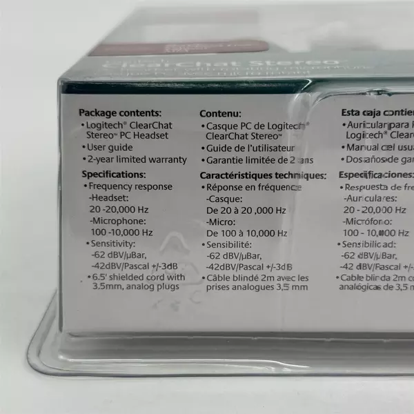 Logitech ClearChat Stereo PC Headset Rotating Microphone Windows XP Vista 2000