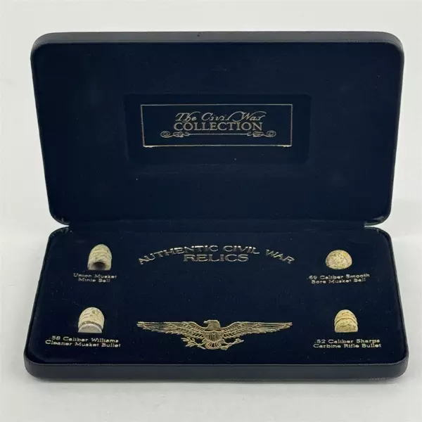 L.E. Kenneth Laurence Galleries Civil War Bullet Collection with COA And Case