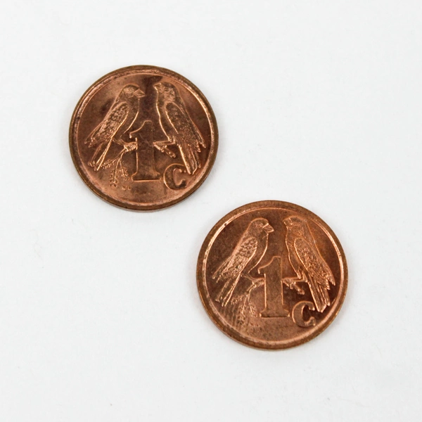 Lot of 4 South Africa 1 Cent Circulated Coins 1996 and 1998