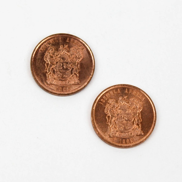 Lot of 4 South Africa 1 Cent Circulated Coins 1996 and 1998