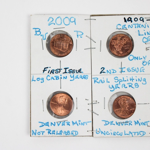 8 Piece Set Lincoln 2009 Bicentennial Series Uncirculated Pennies Denver Mint