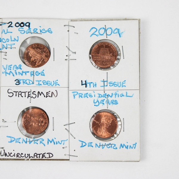 8 Piece Set Lincoln 2009 Bicentennial Series Uncirculated Pennies Denver Mint