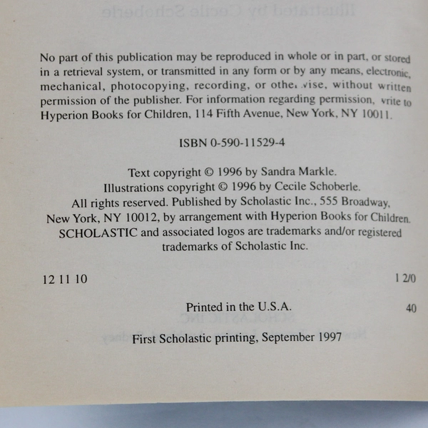 Vintage Icky Squishy Science by Sandra Markle 1997 Paperback Scholastic Inc