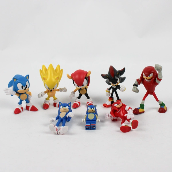 Lot of 8 Sega Jakks Sonic the Hedgehog Action Figurines